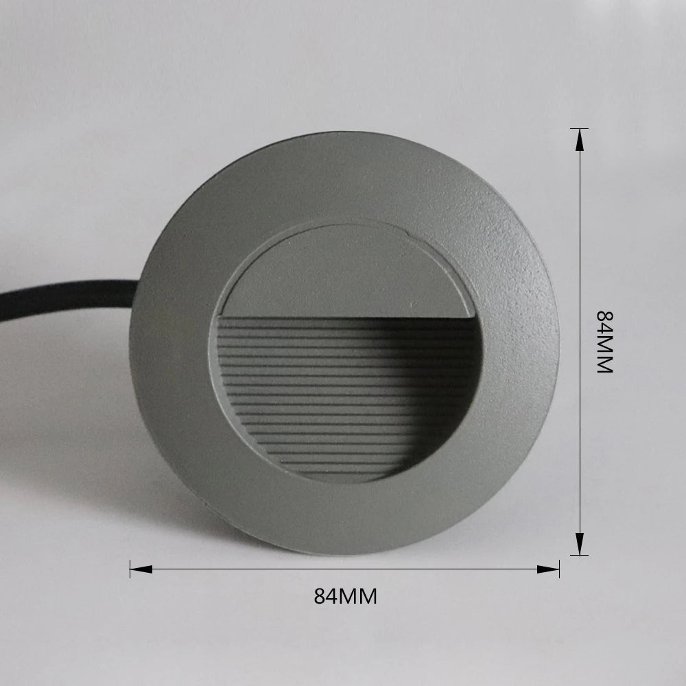 Rustica - LED-Treppenleuchte IP65, rund, 3 W, für den
