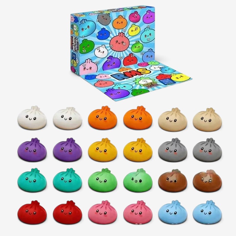 FoamJoy - Adventskalender mit 24 Squishy-Spielzeugen