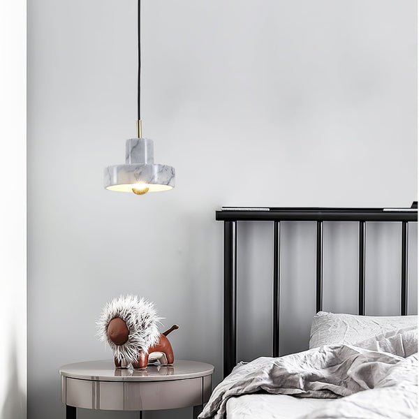 Marble - Pendelleuchte Marble Aura aus Marmor und Metall