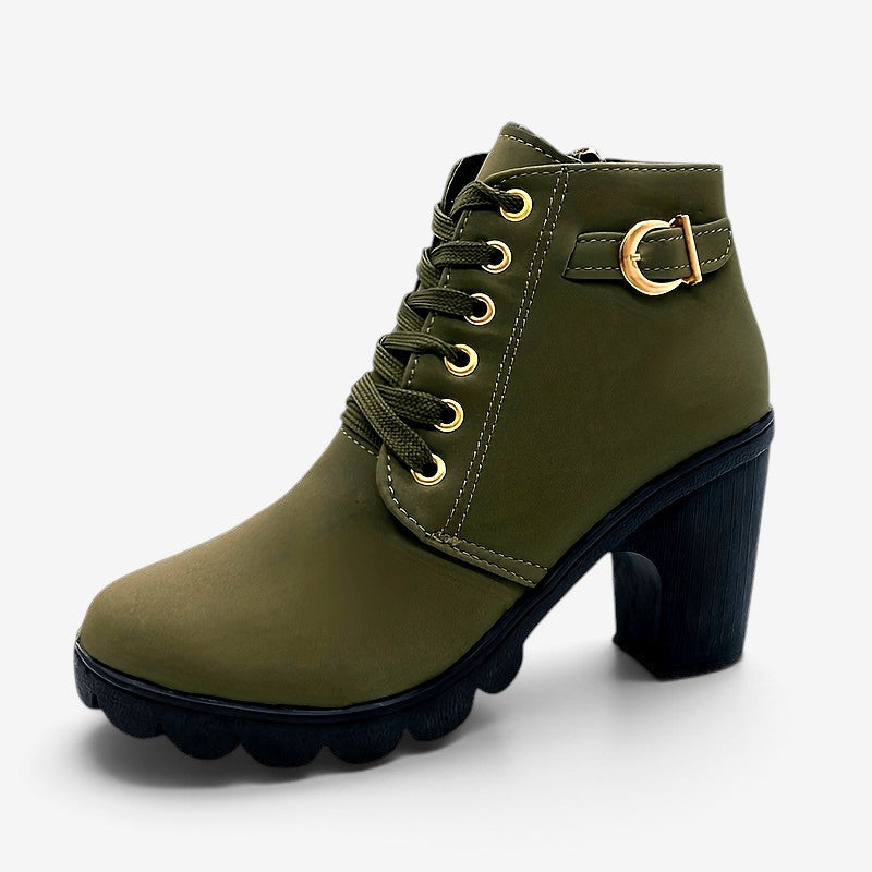 Schnürstiefelette mit Absatz für Damen