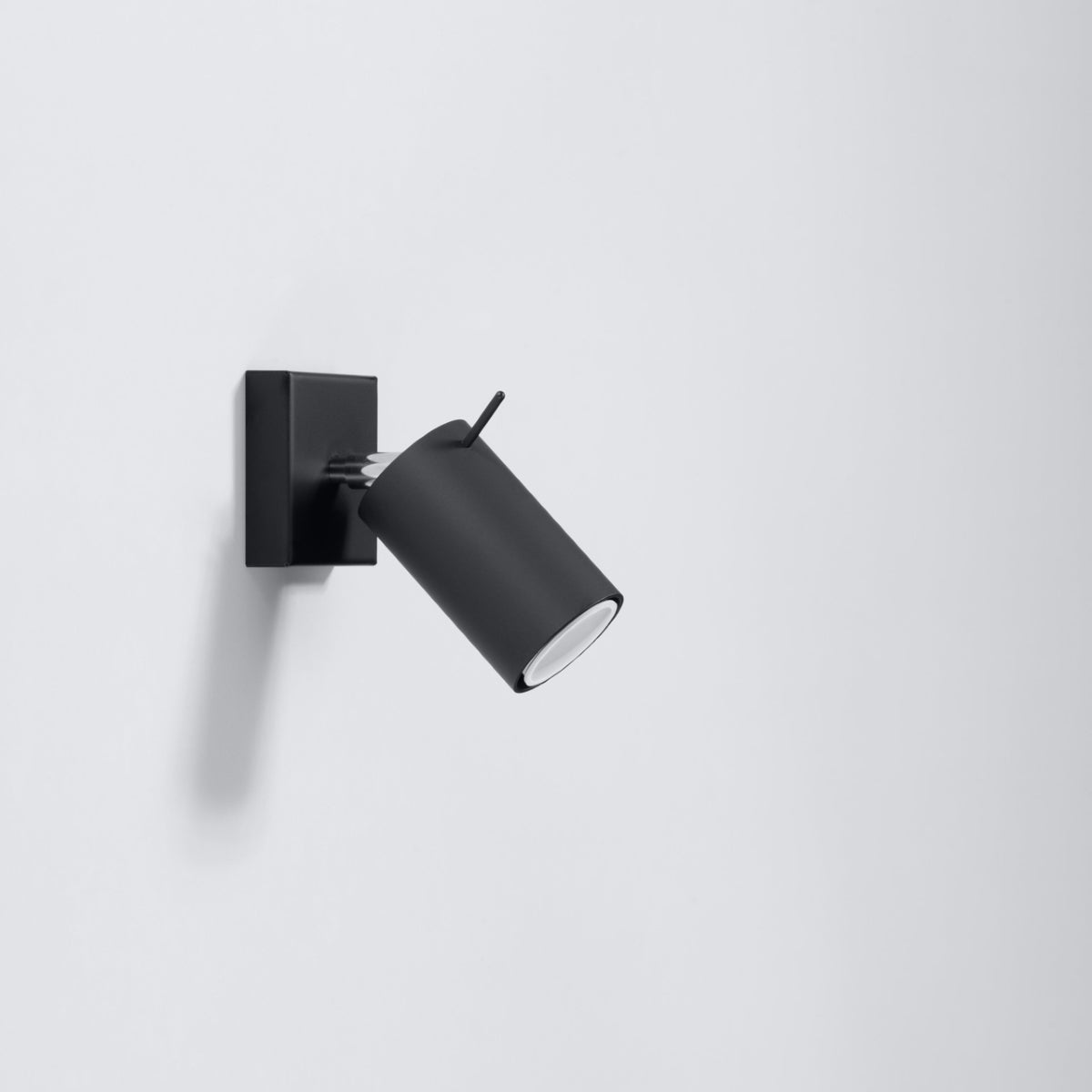 RING - Wandleuchte, schwarz, mit Schalter