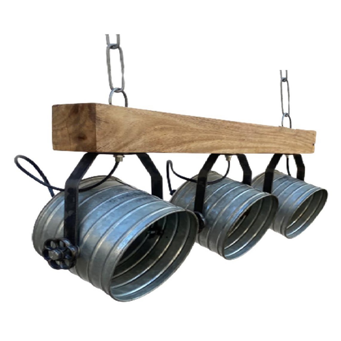 Orbita - Deckenleuchte aus Mangoholz und Eisen