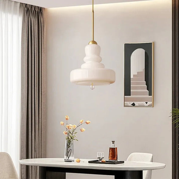 Zenita - Bauhaus-Pendelleuchte aus Glas, Kürbisform