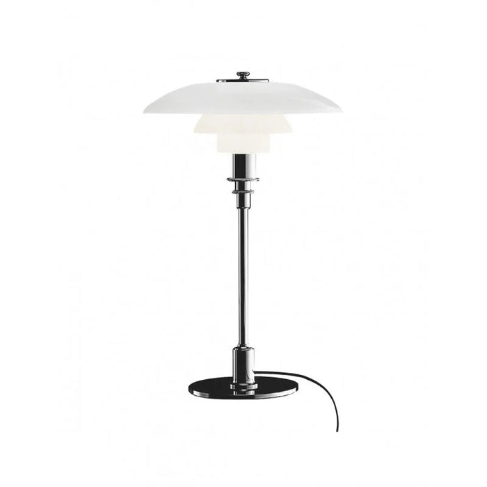 Mesalux - Design Tischlampe Metall & Opalglas