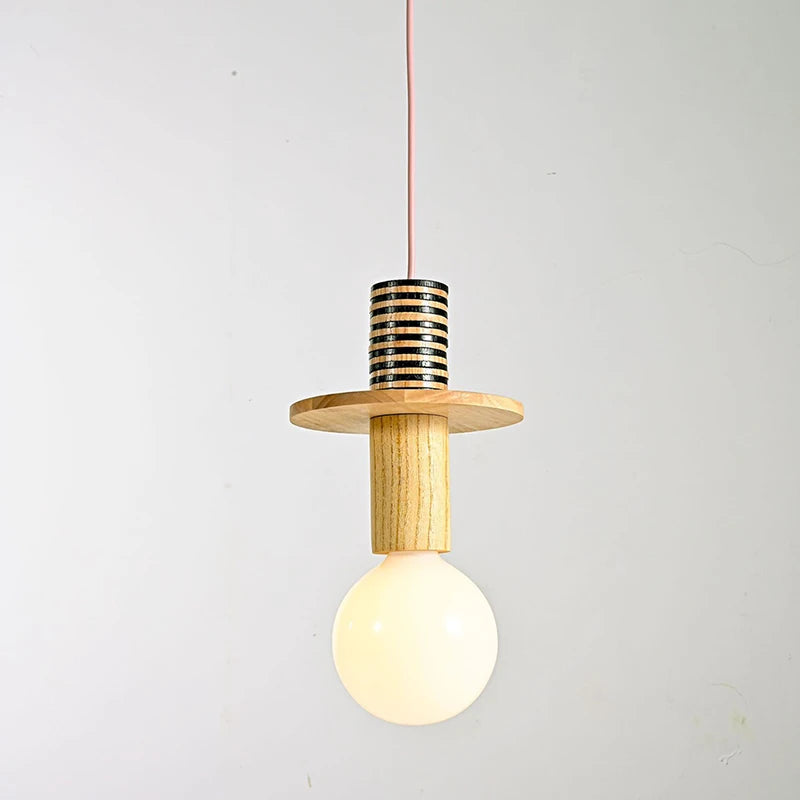 Vortex - LED-Hängeleuchte aus Holz, E27-Fassung im