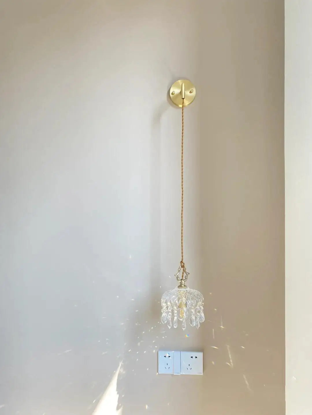 Französische - Retro-Pendelleuchte aus Glas