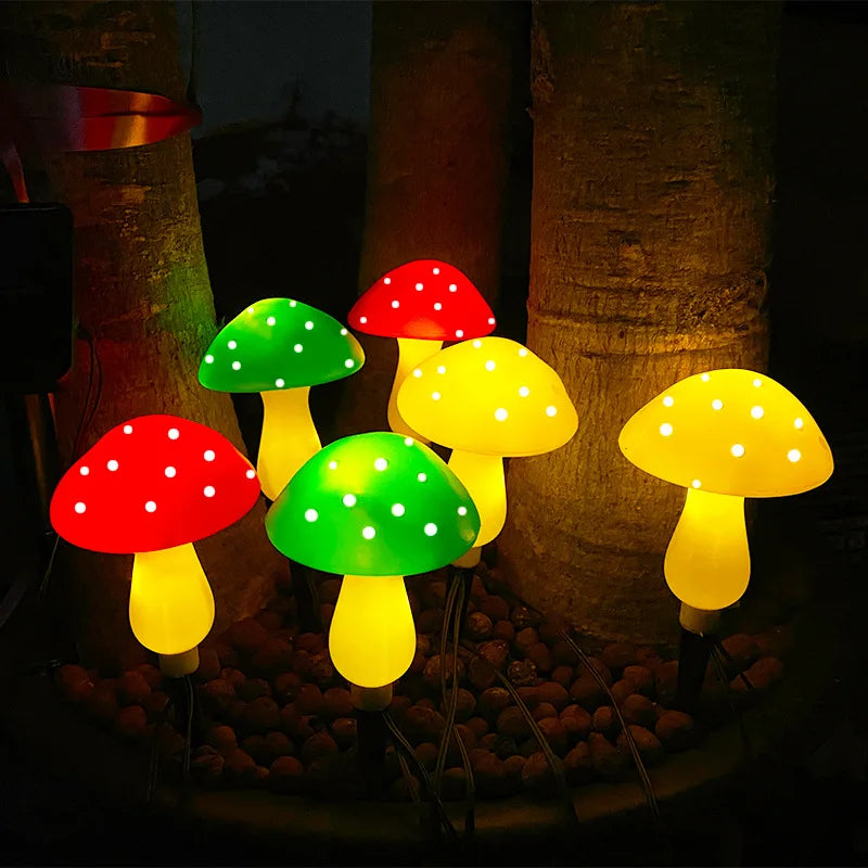 Helios - Solar-Lichterkette in Pilzform, 5 m, 12 LEDs