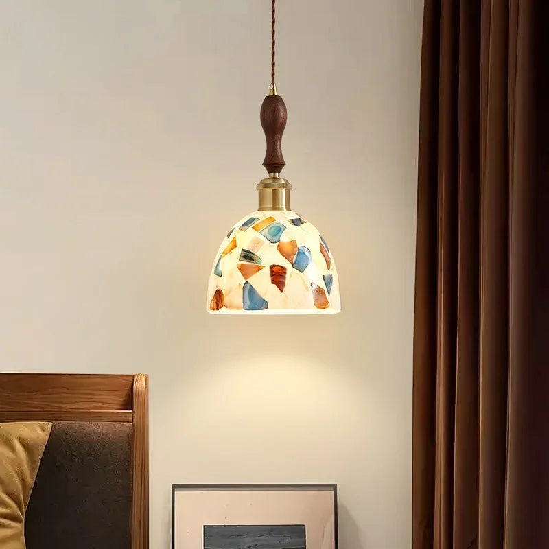 Polara - Tiffany-Pendelleuchte aus Vintage-Glas