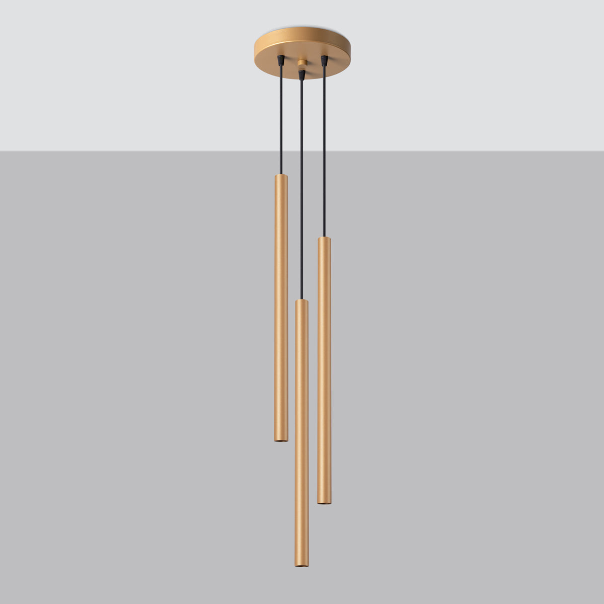 Stella - 3-flammige Pendelleuchte, goldfarben