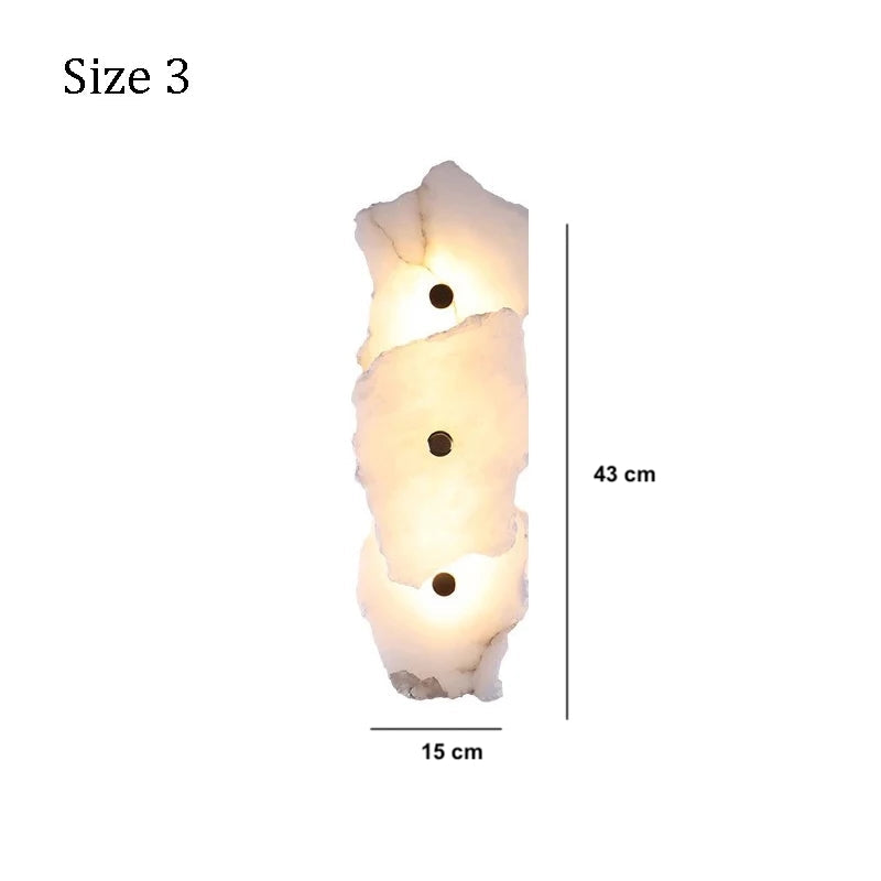 Spanische - Alabaster-Wandleuchte mit Kupferelementen