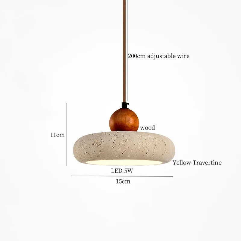 Nimbus - Wabi-Sabi Travertin-Pendelleuchte