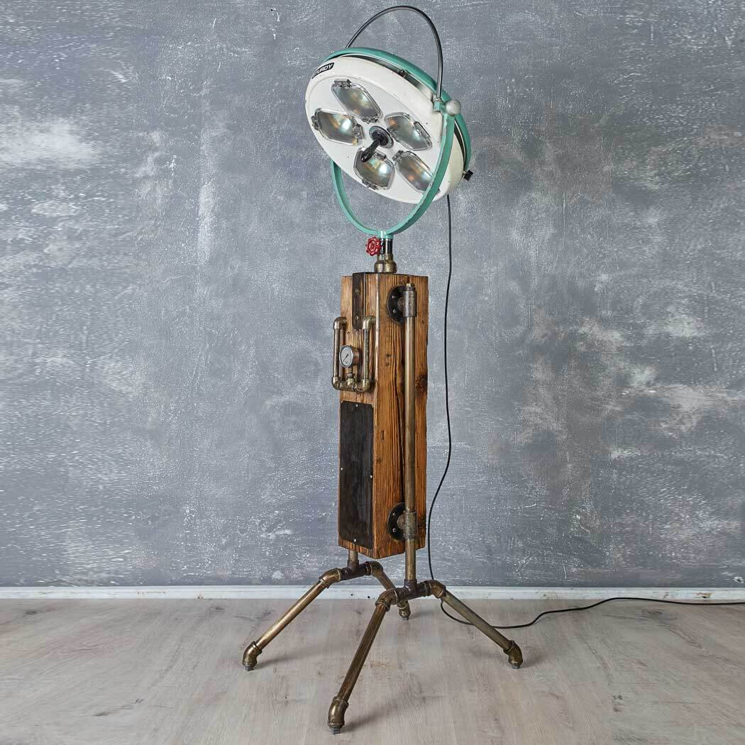 Schweine - Goldene Schweine - Stehlampe, antike