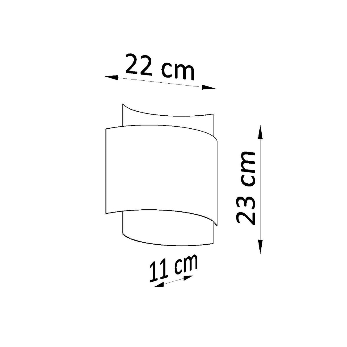 IMPACT - Wandleuchte, weiß, aus Stahl