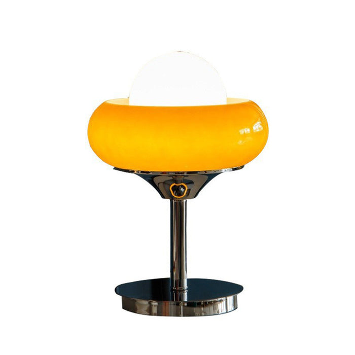 Lino - Vintage Bauhaus-Tischleuchte aus Glas, gelb