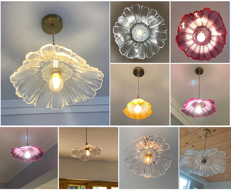 Celira - Art-Deco-Pendelleuchte aus Glas und Eisen