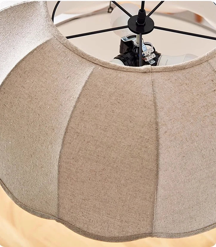 Wabi - Sabi Leinen-LED-Pendelleuchte mit E27-Fassung