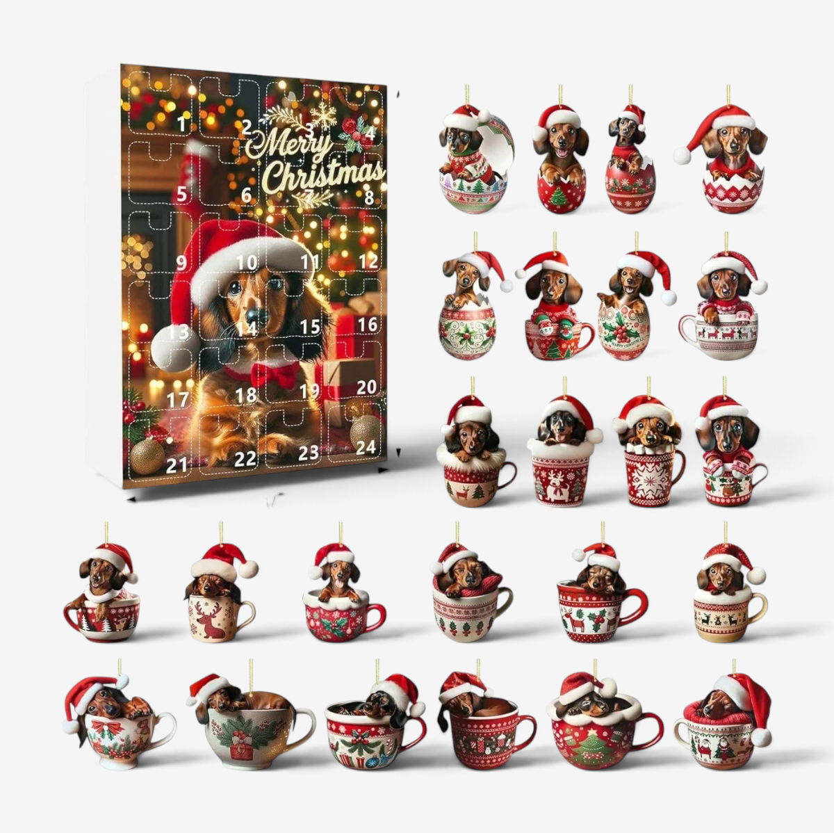 DoggyDays – Adventskalender mit Hundemotiven und 24 Türen
