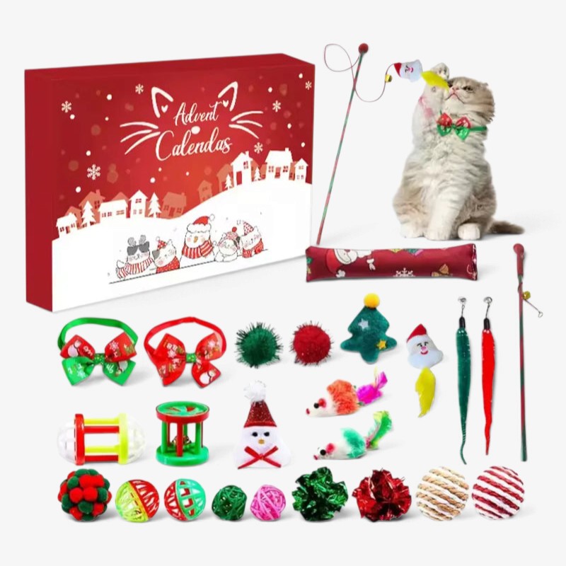Pawcember - Adventskalender für Haustiere mit 24 Spielzeugen