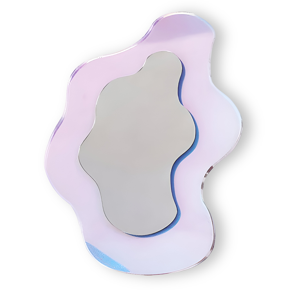 Ästhetischer Geometrischer Acrylspiegel - Schillernde Rahmenlose Wanddekoration