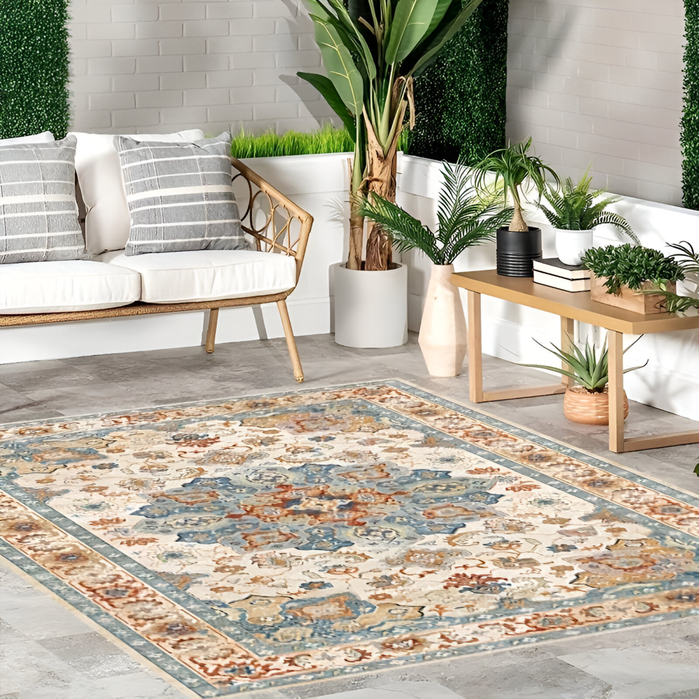 Ashpro - Outdoor Teppich 120x180 cm rutschfest aus Polyester