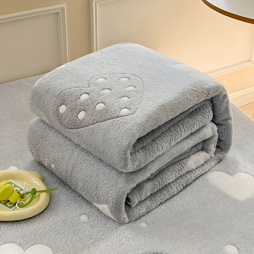 All-Season Coral Fleece Kusheldecke - Weiche, Maschinenwaschbare Decke für Zuhause, Büro und als Geschenk