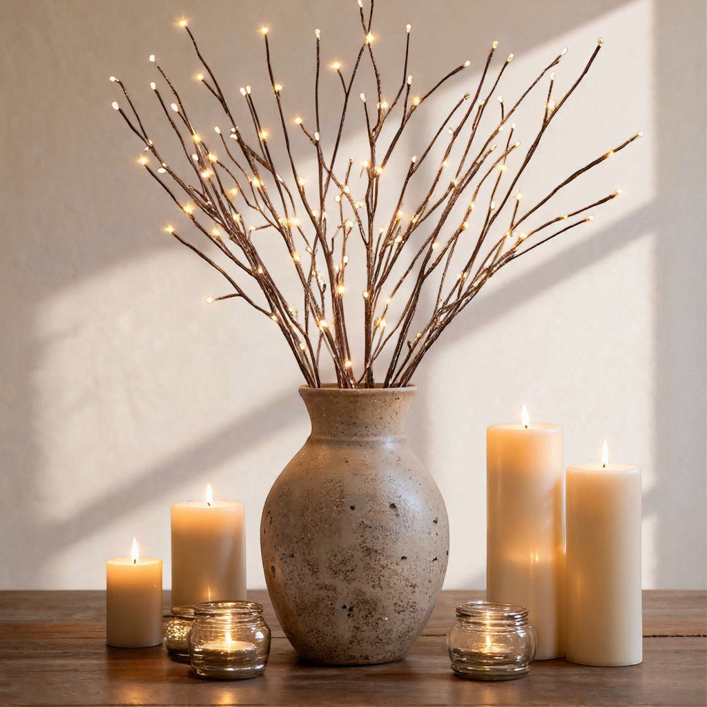 BranchGlow - LED-Weihnachtsbaumzweig mit 20 LED-Lichtern