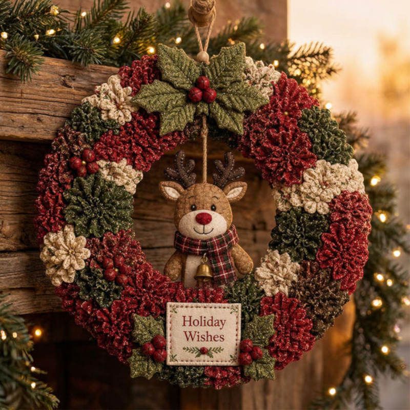 Kranvella – 3D-DIY-Set für Weihnachtskranz aus Stoff
