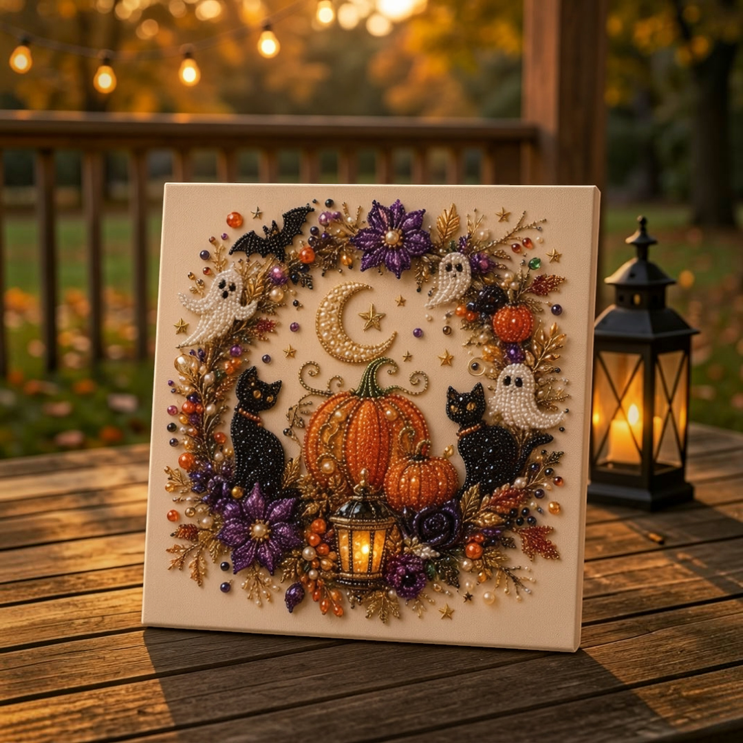 Spookbead – Halloween-Diamantmalerei-Set mit Geistern und Kürbissen