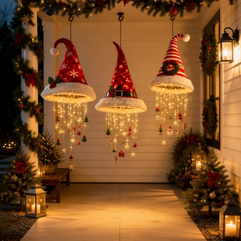 Lichtmütza – Aufhängbare Weihnachtsmütze mit LED-Beleuchtung