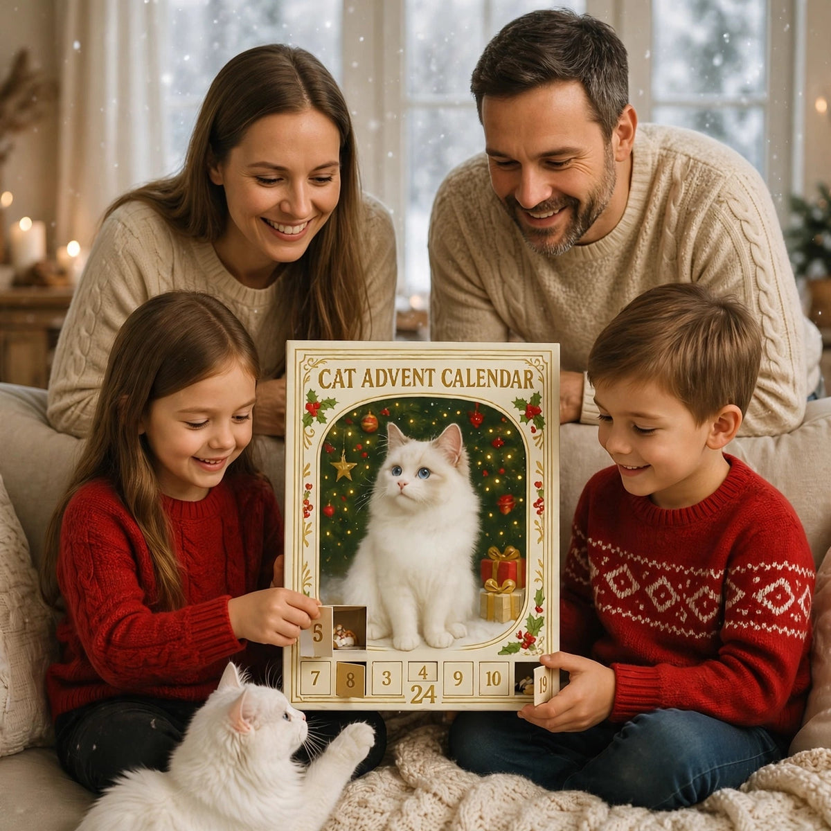 Catmas – Katzen-Adventskalender mit 24 Fächern