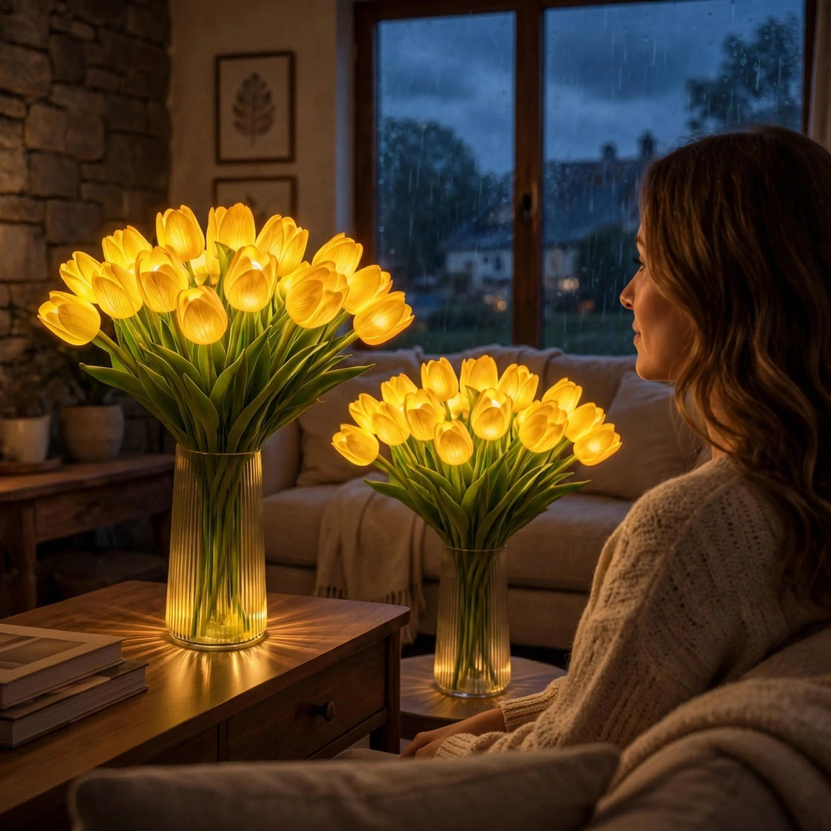 Tulipora – Tulpenförmige LED-Lampe mit 15 Lichtern