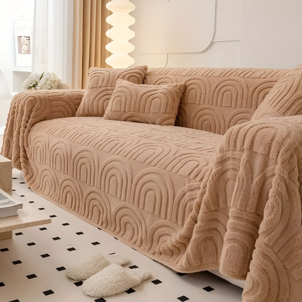 ArchPlush Sofabezug - Mehrzweck Jacquard Couchbezug für Alle Sofatypen