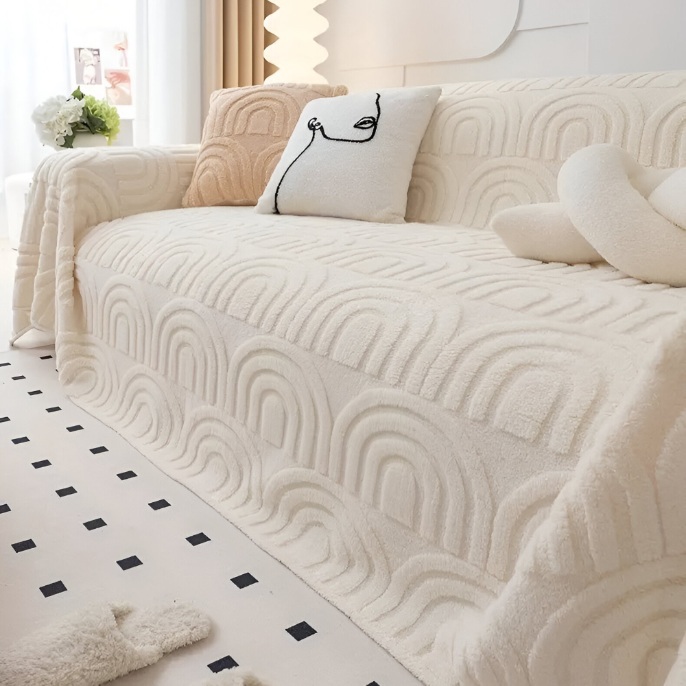 ArchPlush Sofabezug - Mehrzweck Jacquard Couchbezug für Alle Sofatypen