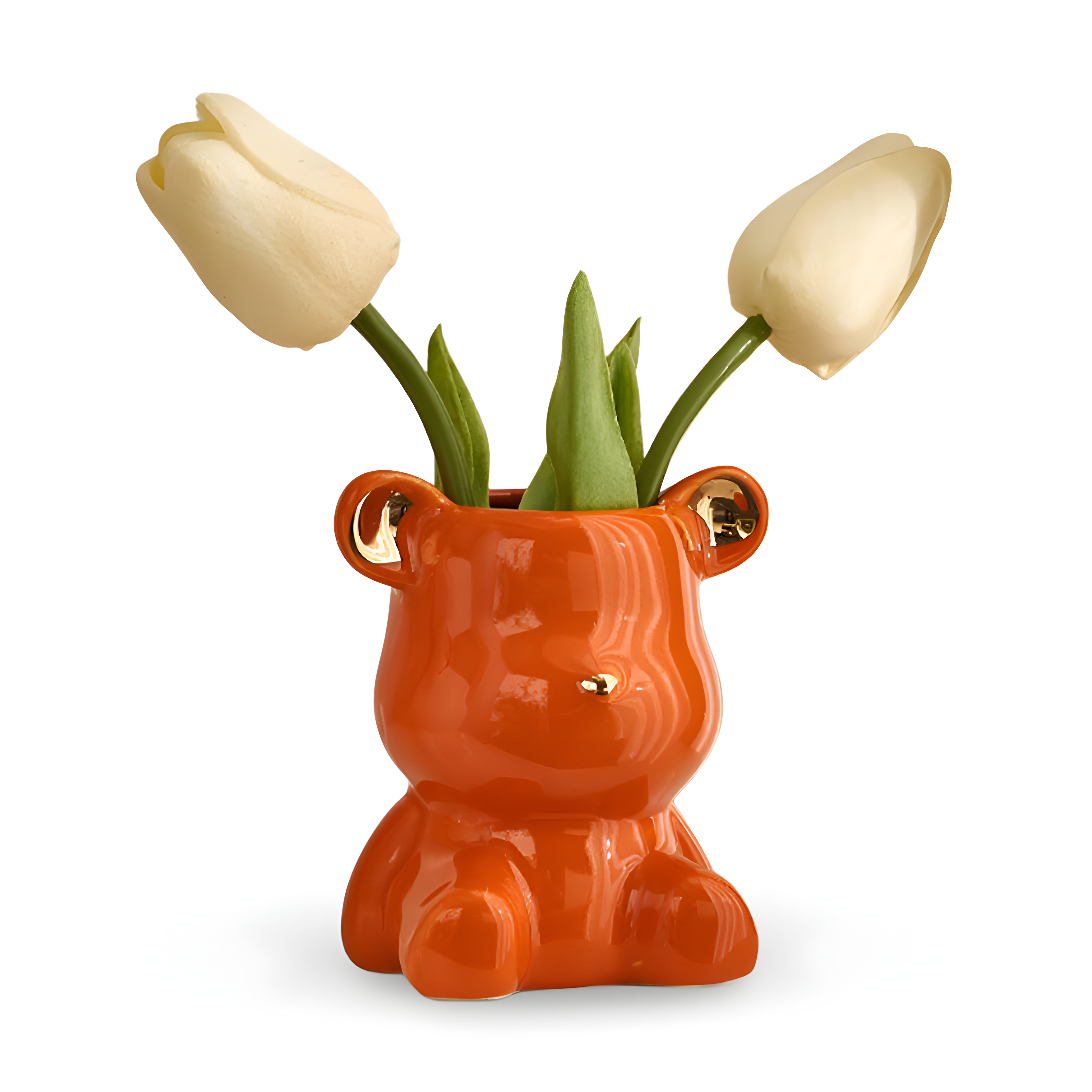 Artisan Skandinavisches Bären Design Keramikvase – Auffälliges Wohnaccessoire