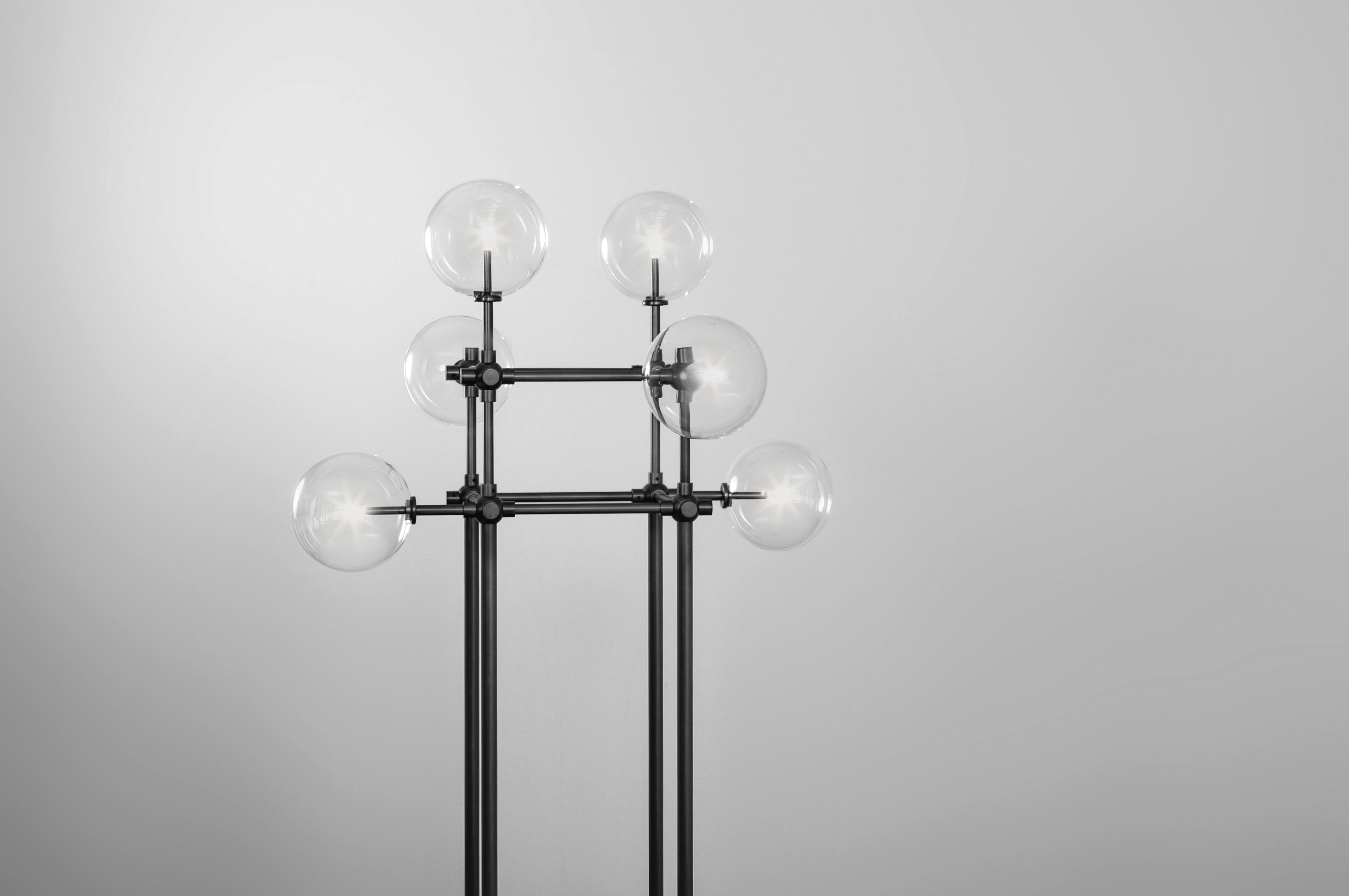 Metall/Glas - Stehleuchte, Metall/Glas