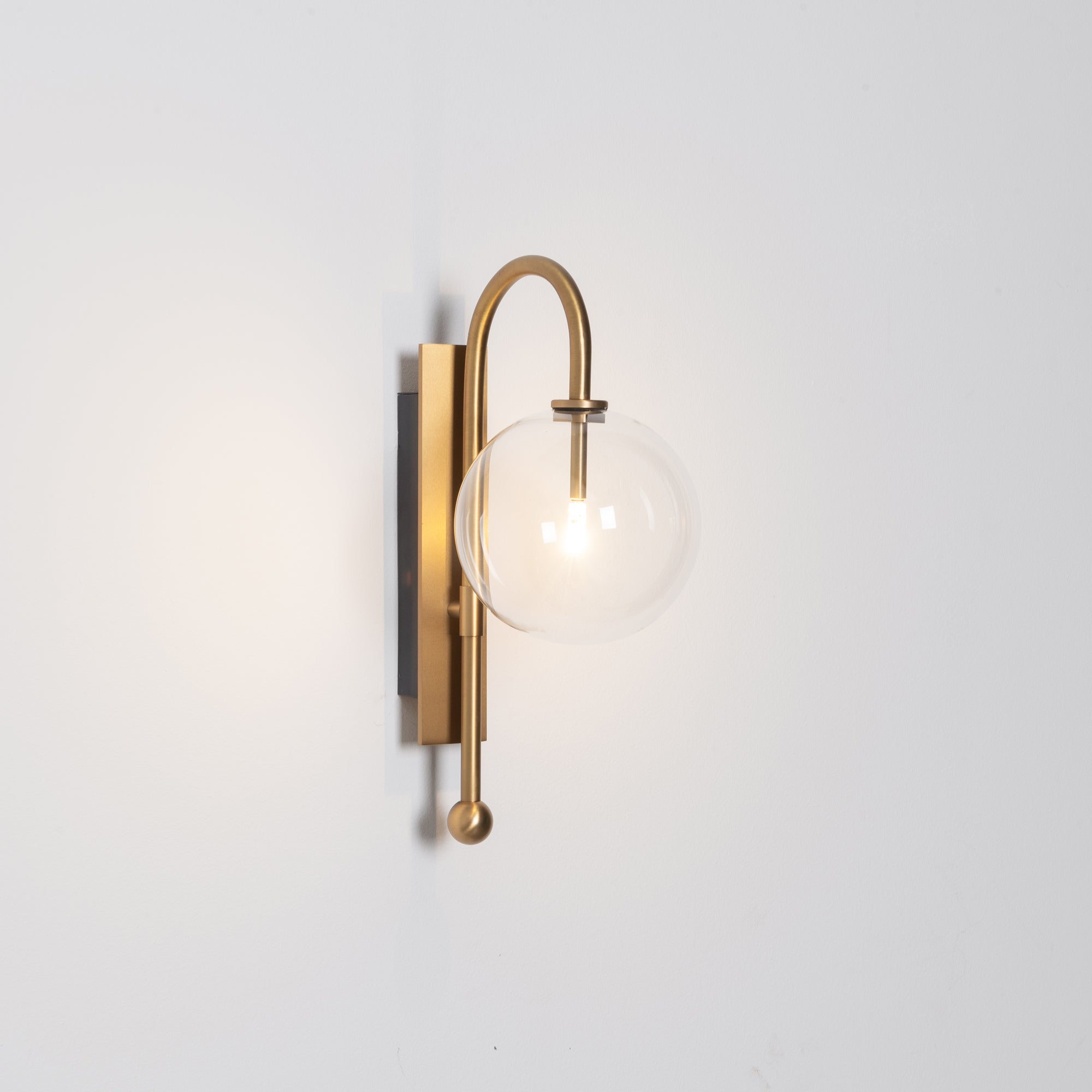 Metall/Glas - Designer-Wandleuchte, Metall/Glas