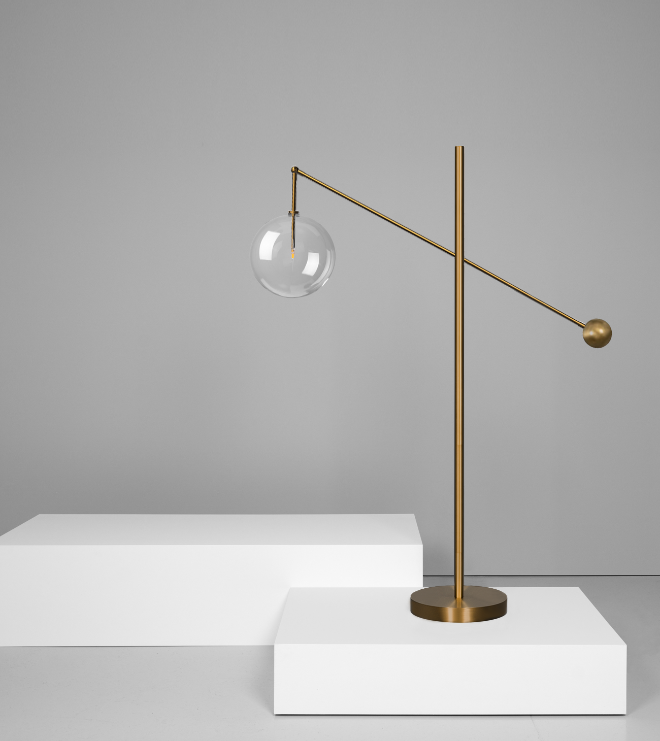 Linearer - Kronleuchter, Metall/Glas