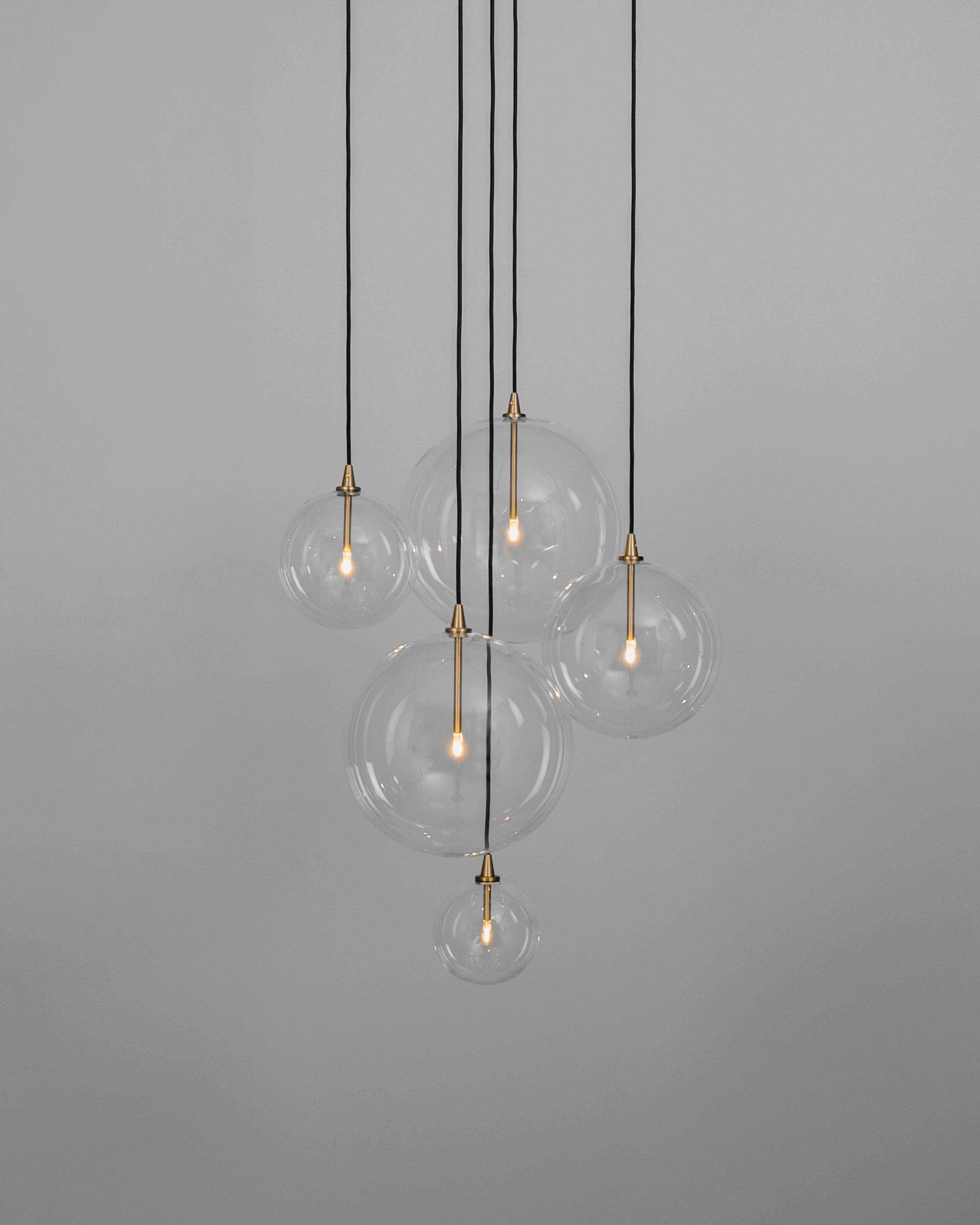 Metall/Glas - Cluster-Pendelleuchte, Metall/Glas, bis zu