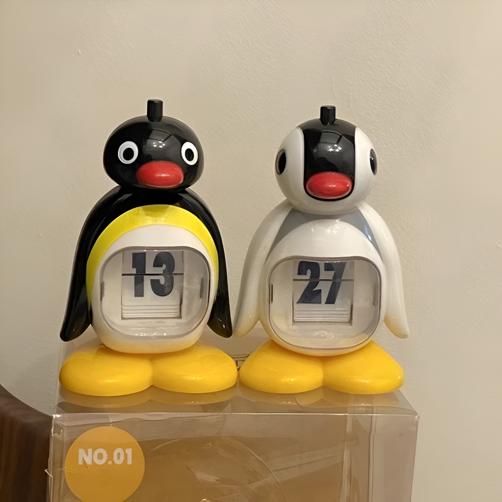Pinguin - Tischkalender mit großen Ziffern &