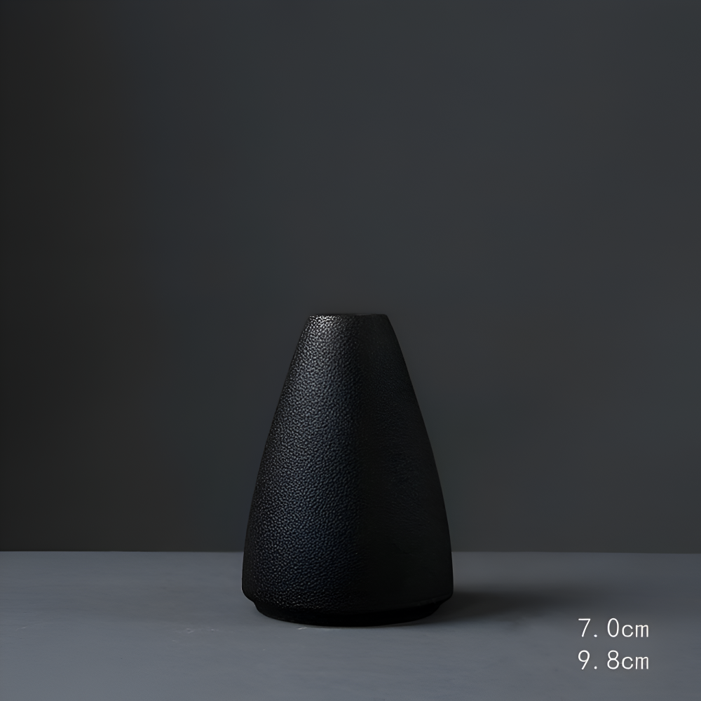 BlackCraft Vase - Ästhetisch Texturierte Keramikvasen für Blumen