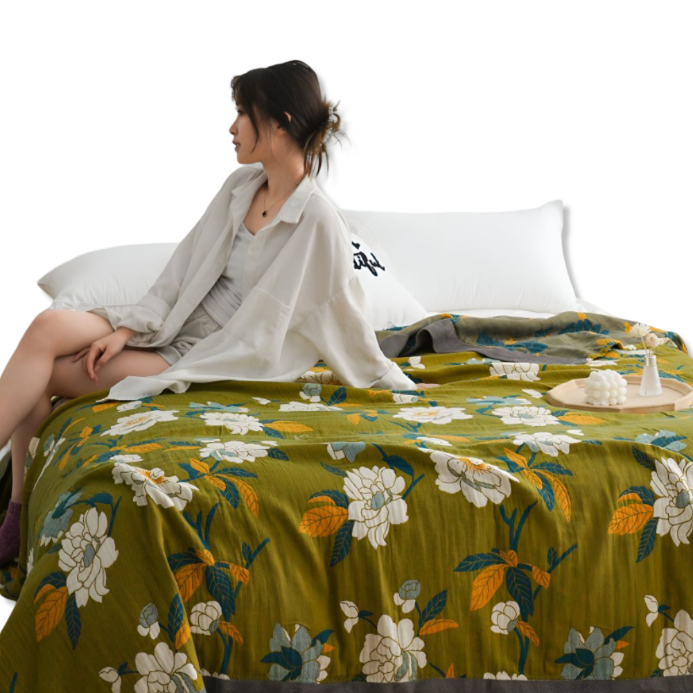 Bohem Plaid - Kunstvolle Geometrische Baumwoll Fleecedecke