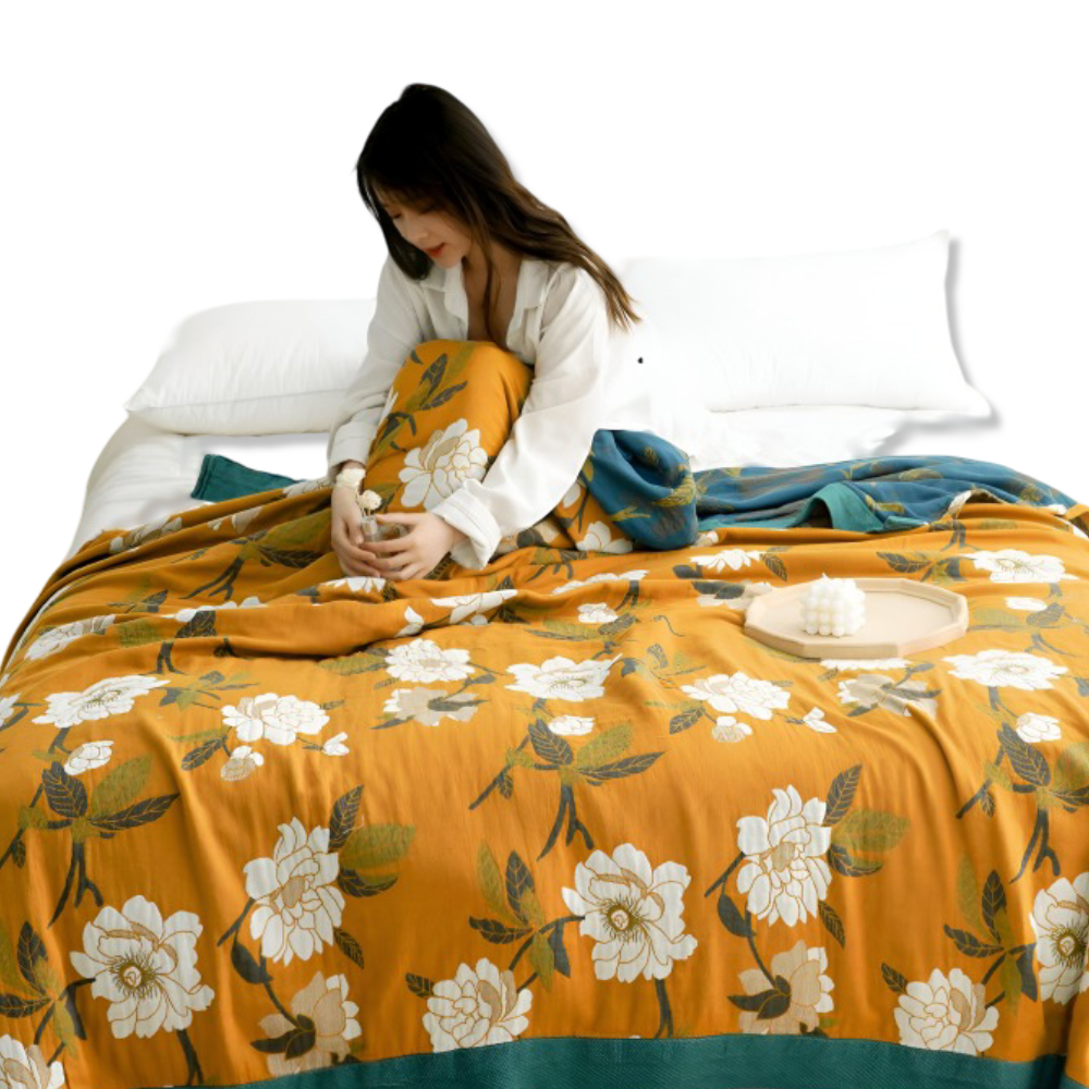 Bohem Plaid - Kunstvolle Geometrische Baumwoll Fleecedecke