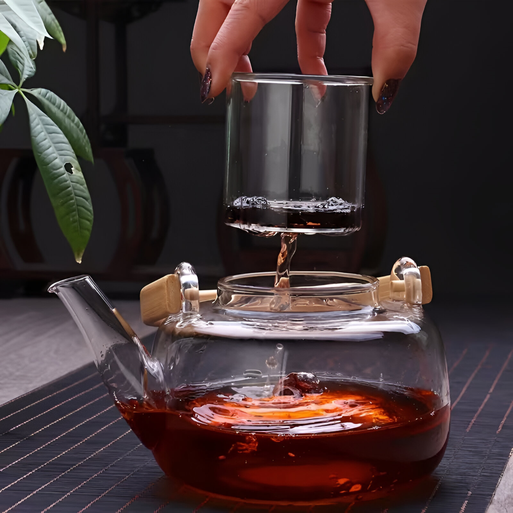 Borosilikatglas - Teekanne 900 ml hitzebeständig