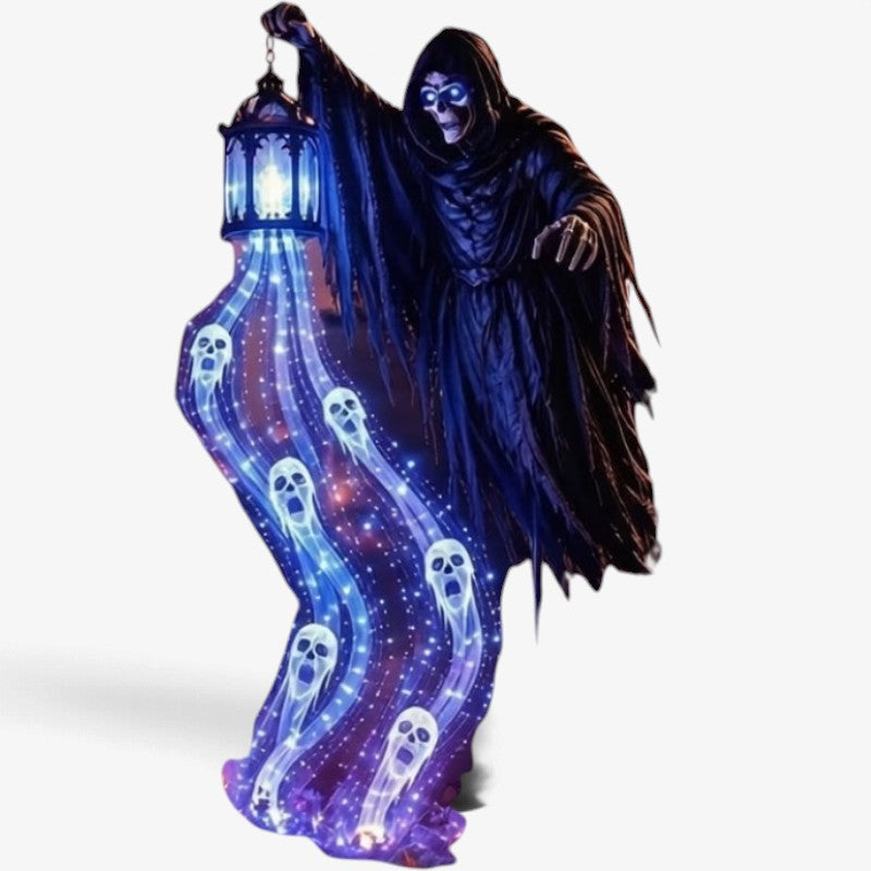 Reapshade - Halloween-Gartenlampe mit Sensenmann-Figur und LED-Licht