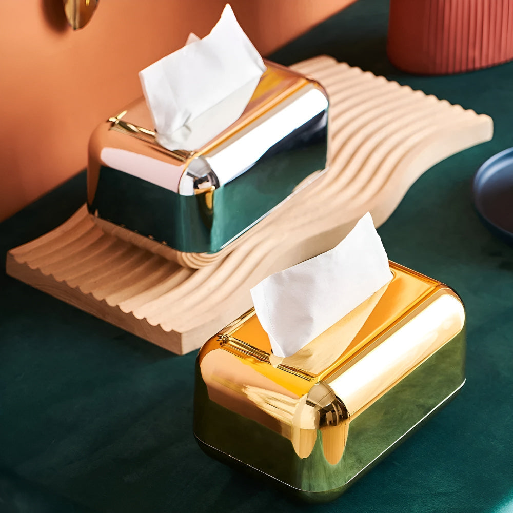 CaseDeluxe - Gold Spiegel Tissue Box Halter aus ABS