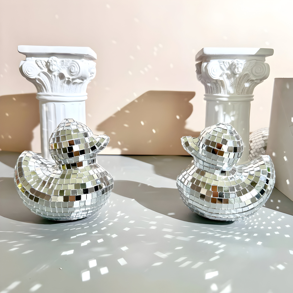 Enten - Disco Ball Spiegel-Deko aus Mosaikglas