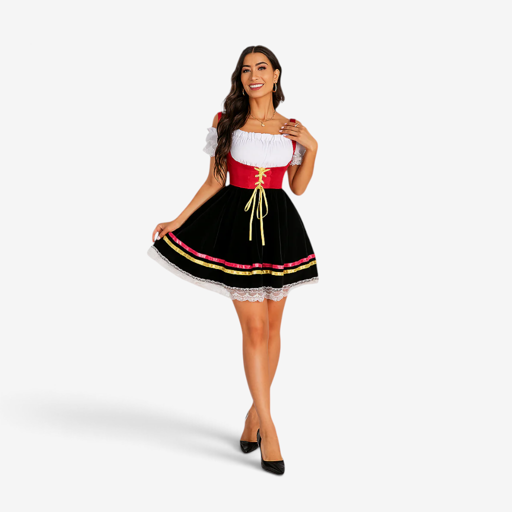 Damen Dirndl mit Carmen-Ausschnitt