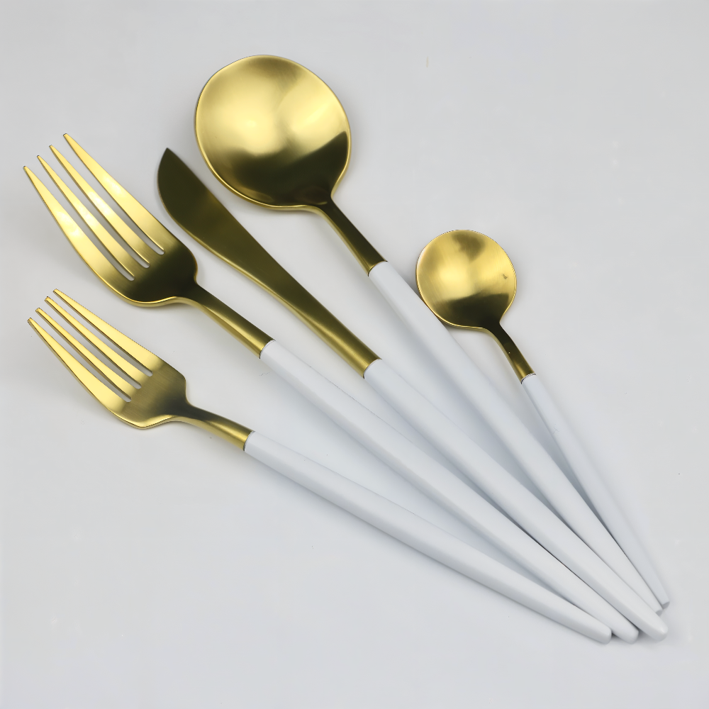 ChicMatte - Edelstahl Besteck Set 4-teilig mehrfarbig