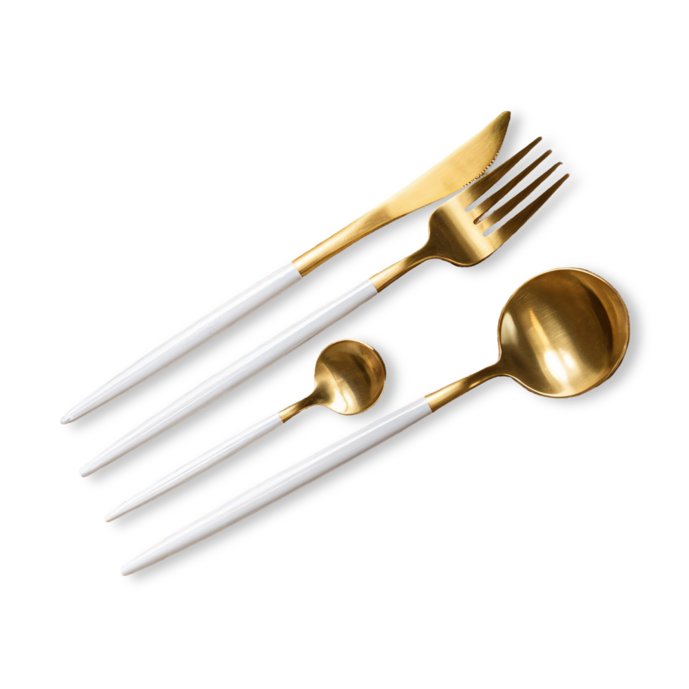 ChicMatte - Edelstahl Besteck Set 4-teilig mehrfarbig