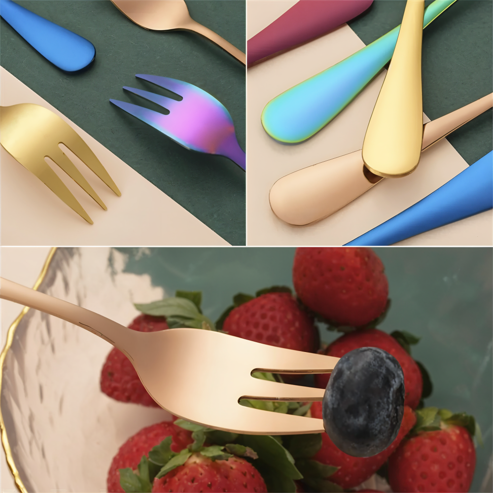 ChromaForks - Dessertgabeln Edelstahl Set 4/6-teilig